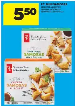Real Canadian Superstore PC MINI SAMOSAS, 288/345 G offer