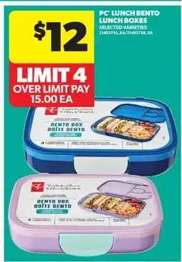 Real Canadian Superstore PC LUNCH BENTO LUNCH BOXES offer