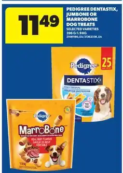 Real Canadian Superstore PEDIGREE DENTASTIX, JUMBONE OR MARROBONE DOG TREATS, 396 G-1.9 KG offer