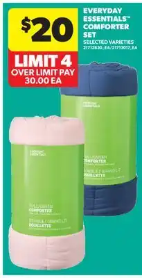 Real Canadian Superstore EVERYDAY ESSENTIALS COMFORTER SET offer