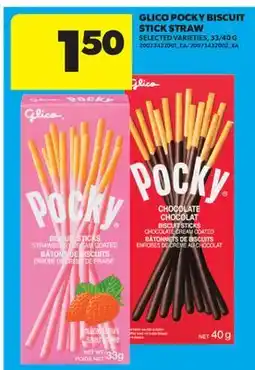 Real Canadian Superstore GLICO POCKY BISCUIT STICK STRAW, 33/40 G offer