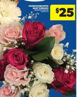 Real Canadian Superstore DOZEN ROSES WITH BABY'S BREATH offer