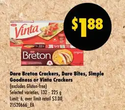 Wholesale Club BRETON CRACKERS, BITES, SIMPLE GOODNESS OR CRACKERS offer