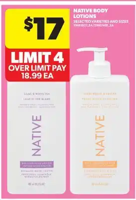 Real Canadian Superstore NATIVE BODY LOTIONS offer
