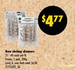Wholesale Club RAW SHRIMP SKEWERS offer