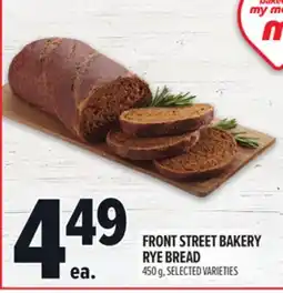 Metro FRONT STREET BAKERY RYE BREAD offer