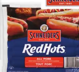 Metro MAPLE LEAF TOP DOGS, SCHNEIDERS RED HOTS OR MINA CHICKEN WIENERS offer