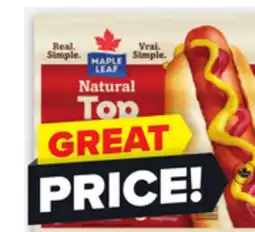 Metro MAPLE LEAF TOP DOGS, SCHNEIDERS RED HOT OR MINA CHICKEN WIENERS offer