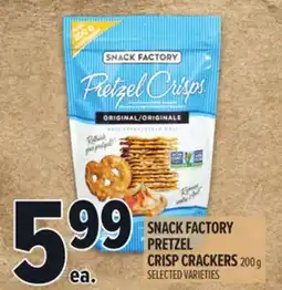 Metro SNACK FACTORY PRETZEL CRISP CRACKERS offer