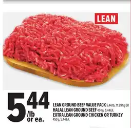 Metro LEAN GROUND BEEF VALUE PACK OR HALAL LEAN GROUND BEEF, EXTRA LEAN GROUND CHICKEN OR TURKEY offer