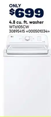 RONA LG 4.8 cu. ft. washer offer