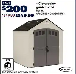 RONA Cloverdale garden shed offer