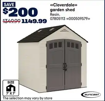 RONA Cloverdale garden shed offer