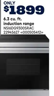 RONA SAMSUNG 6.3 cu. ft. induction range offer