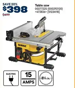 RONA DEWALT Table Saw offer