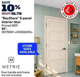 RONA METRIE BayShore 5-panel interior door 30 offer