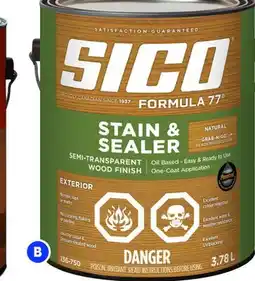 RONA All sizes of SICO exterior stain and paint, 3.78-L offer