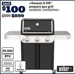 RONA Weber Genesis E-315 propane gas grill offer