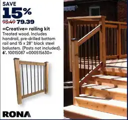 RONA RONA Creative railing kit offer
