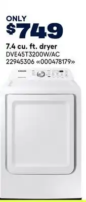 RONA Samsung 7.4 cu. ft. dryer offer