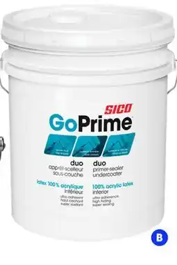 RONA Sico 3.78-L cans and 18.9-L pails of Go Prime primer 18.9-L offer