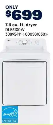 RONA LG 7.3 cu. ft. dryer offer