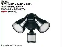 RONA 15-W, 14.84 x 14.37 x 9.88, 1400 lumens, 4000-K Security Lights offer