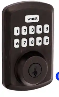 RONA Venetian bronze Powerbolt 3 electronic locks offer