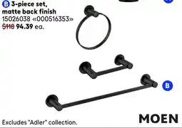 RONA MOEN 3-piece set, matte back finish offer