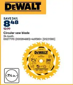 RONA DeWALT Circular saw blade offer