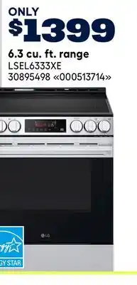 RONA LG 6.3 cu. ft. range offer