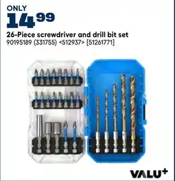 RONA VALU+ 26-Piece screwdriver and drill bit set offer