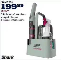 RONA Shark Stainforce cordless carpet cleaner offer