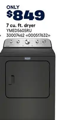 RONA MAYTAG 7 cu. ft. dryer offer