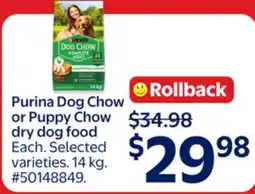 Walmart Purina Dog Chow dog food offer