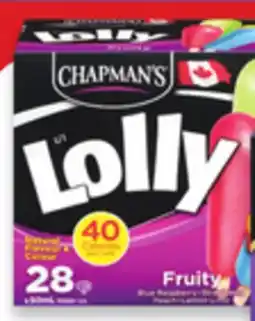 Walmart Chapman's Li'l Lolly novelties offer
