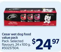 Walmart Cesar wet dog food value pack offer