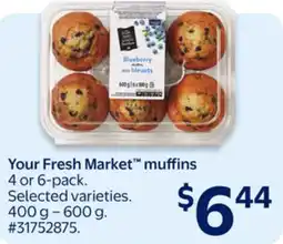 Walmart Your Fresh Market muffins offer