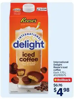 Walmart International Delight Reese's iced coffee offer