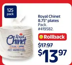Walmart Royal Chinet 8.75 plates offer