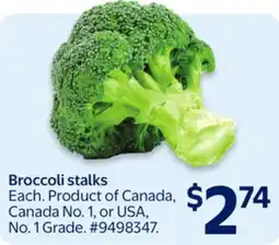 Walmart Broccoli stalks offer