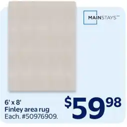 Walmart Mainstays 6'x 8 Finley area rug offer