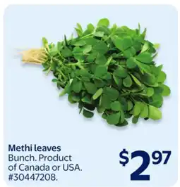 Walmart Methi leaves offer