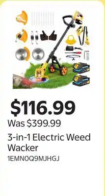 Walmart 3-in-1 Electric Weed Wacker offer