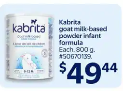 Walmart Kabrita goat milk-based powder infant formula offer