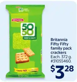 Walmart Britannia Fifty Fifty family pack crackers offer
