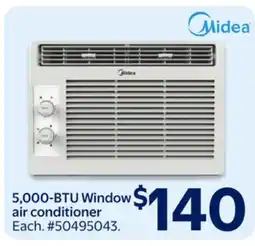 Walmart Midea 5,000-BTU Window air conditioner offer