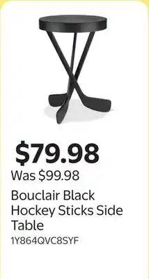 Walmart Bouclair Black Hockey Sticks Side Table offer