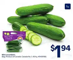 Walmart Mini cucumbers offer