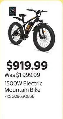 Walmart 1500W Electric Mountain Bike offer